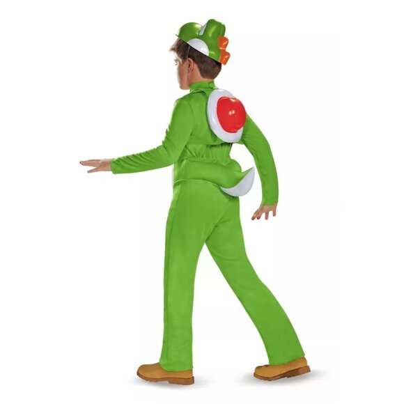 Yoshi Kids Costume 7-8 Inflatable Shell Tail Mask Halloween Super Mario Nintendo - Picture 9 of 10